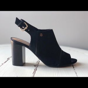 Black Tommy Hilfiger 3 and 1/2 Inch Heels